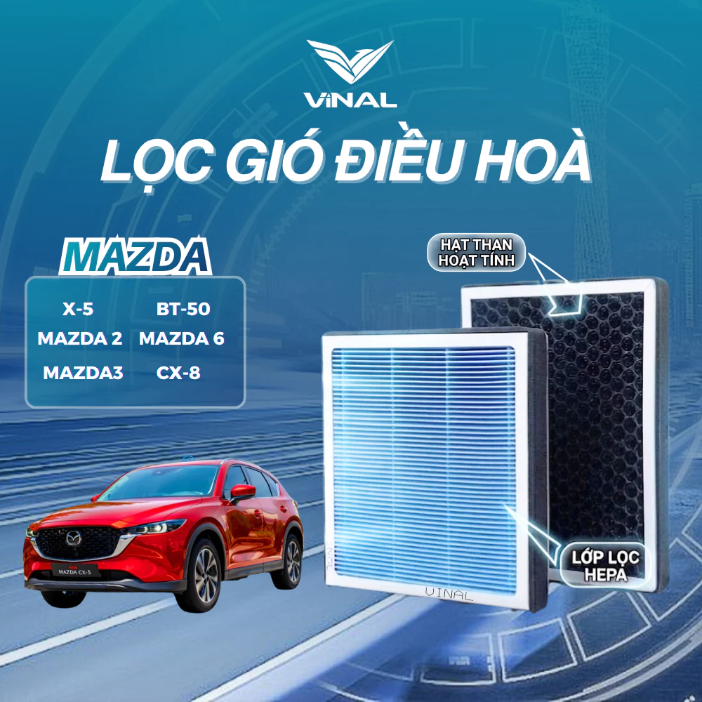 Lọc Gió Điều Hòa Ô Tô VINAL Xe Mazda X-5, Mazda 3, Mazda 2, BT-50, Mazda 6, CX-8