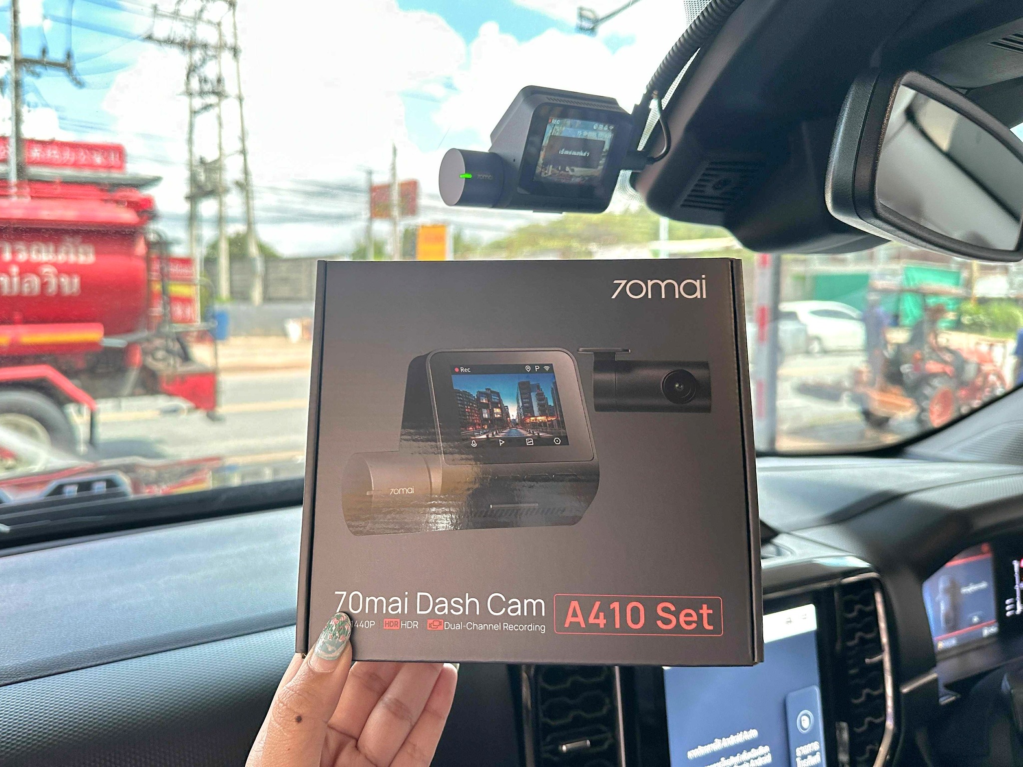 Camera 70mai A410 2.5K HDR ghi hình 2 mắt trước sau siêu nét, Hàng chính hãng Tiếng Việt