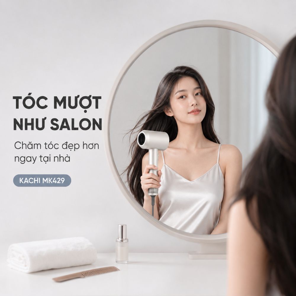 Máy Sấy Tóc Tốc Độ Cao Kachi MK429 ION (110.000 vòng/phút) - Sấy Nhanh, Chăm Sóc Tóc Ion Âm, Kiểm Soát Nhiệt NTC_thumbnail_5