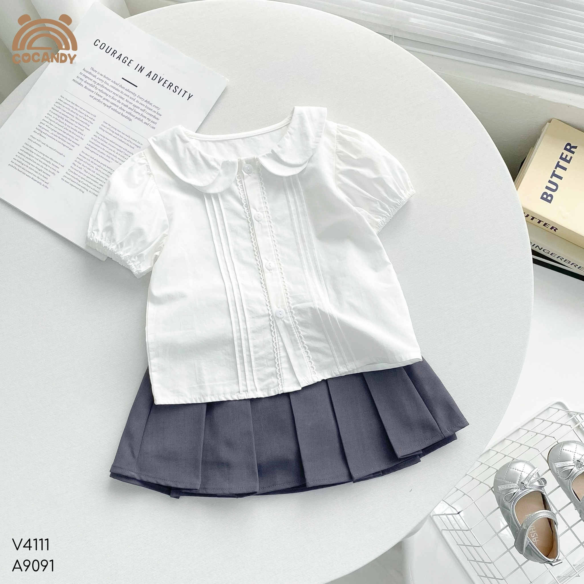 Chân váy GHI ĐẬM xếp ly nơ chéo_thumbnail_5