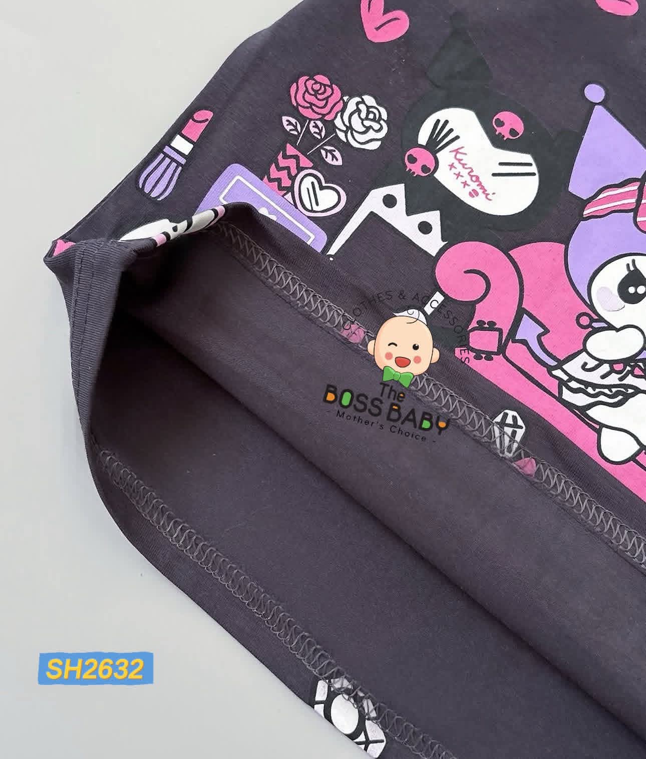 Set bộ cotton đen tím TIM KUROMI_thumbnail_4