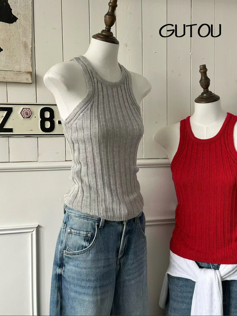 [ GUTOU ] Áo Tank Top Len Ôm Classic Knit_thumbnail_4