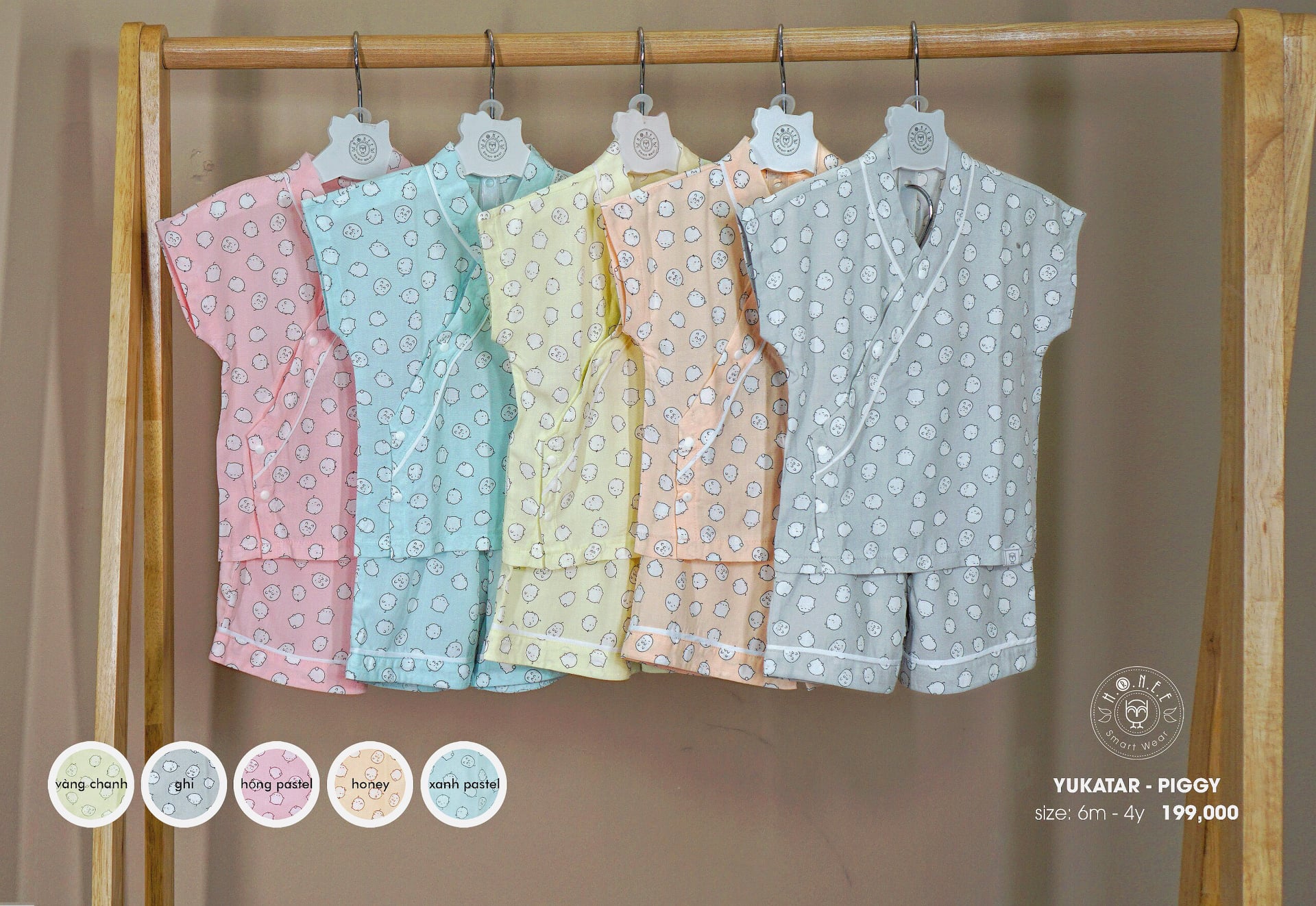 Bộ Yukata cộc tay HRNEE