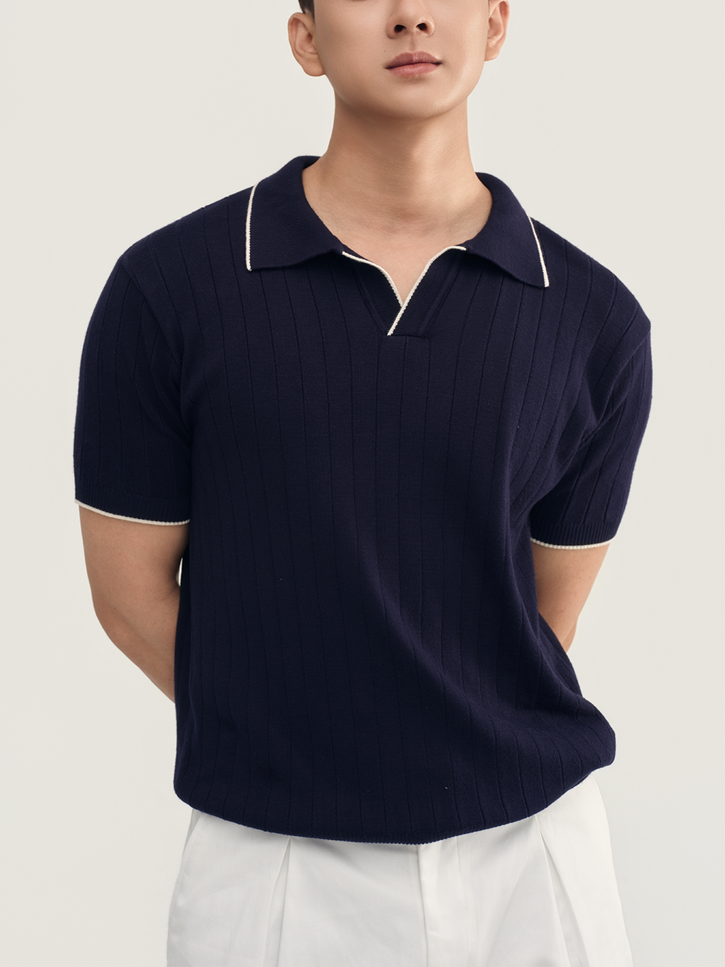 Áo Polo Dệt Kim Pace Sợi Viscose Form Regular_thumbnail_6