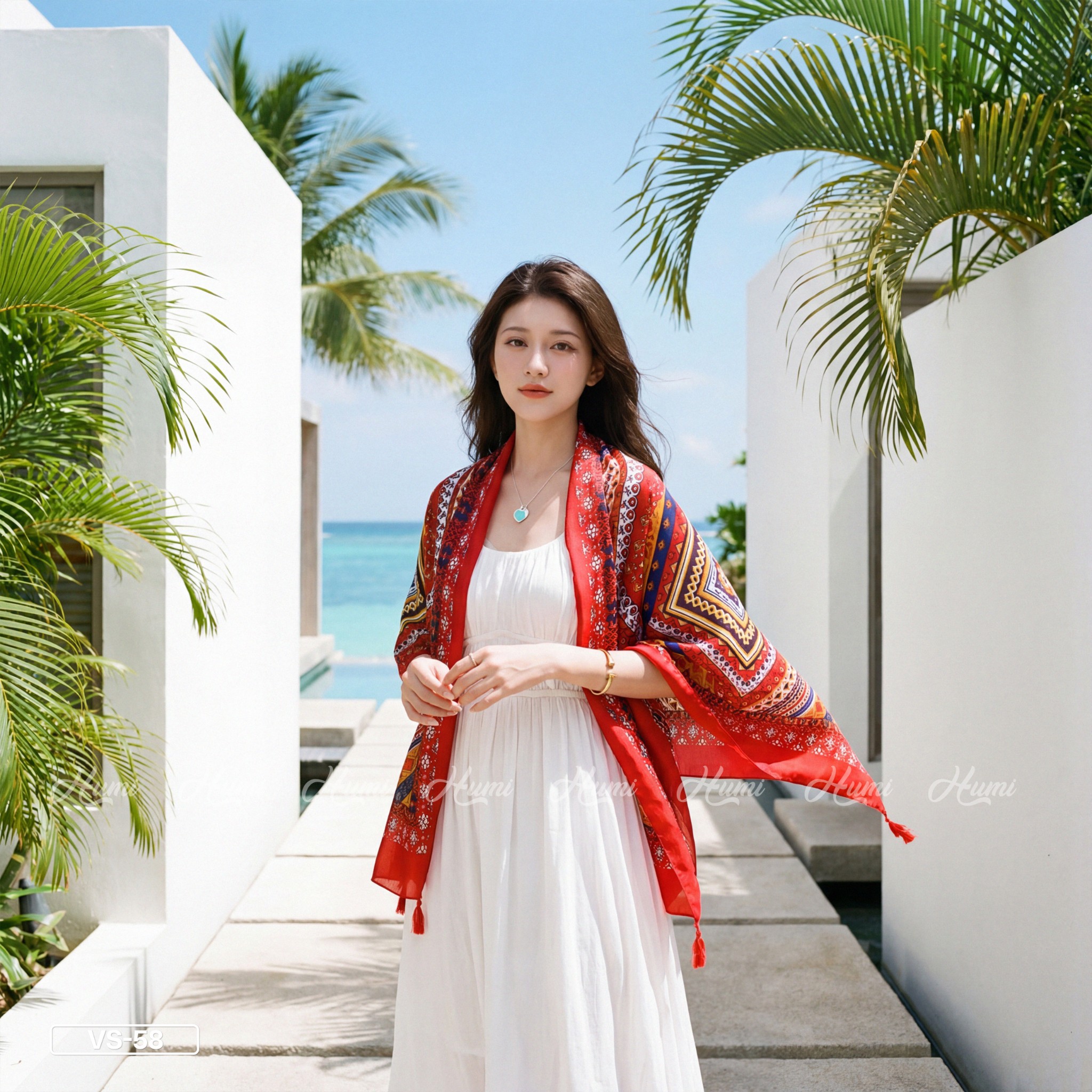 KHĂN HỌA TIẾT THỔ CẨM (VS58)