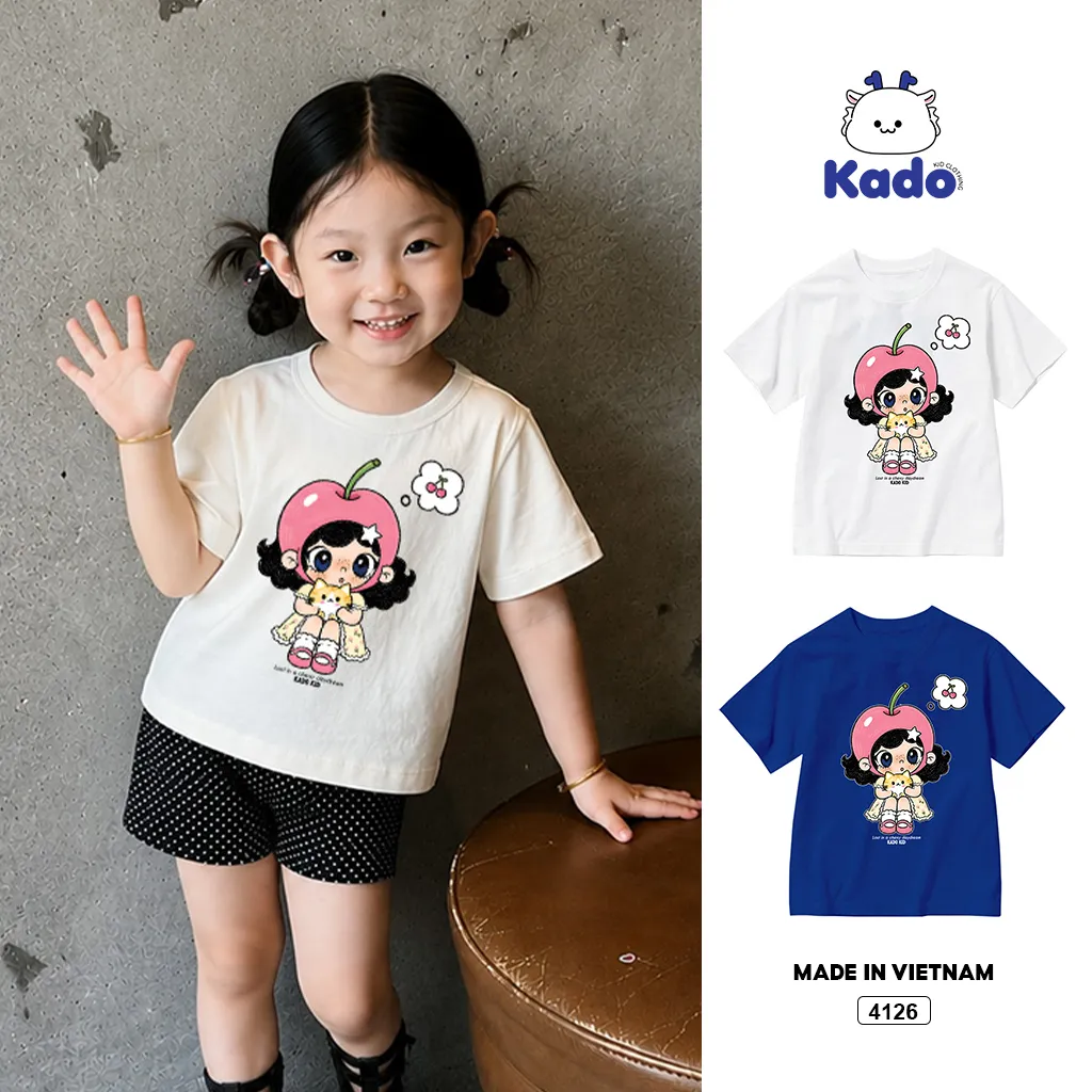 Áo thun bé gái Baby Cherry dễ thương Kado 4126