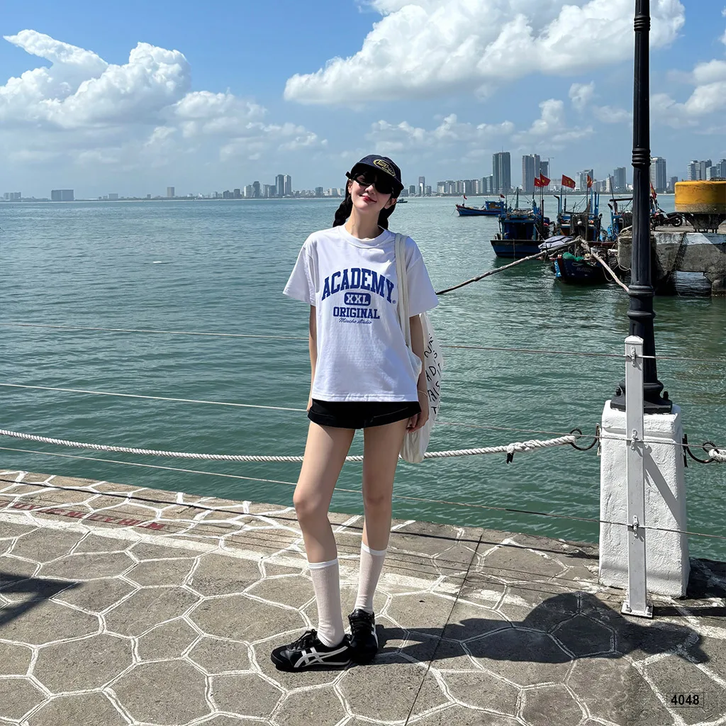 Áo thun boxy unisex dáng ngắn Academy Miucho 4048_thumbnail_5