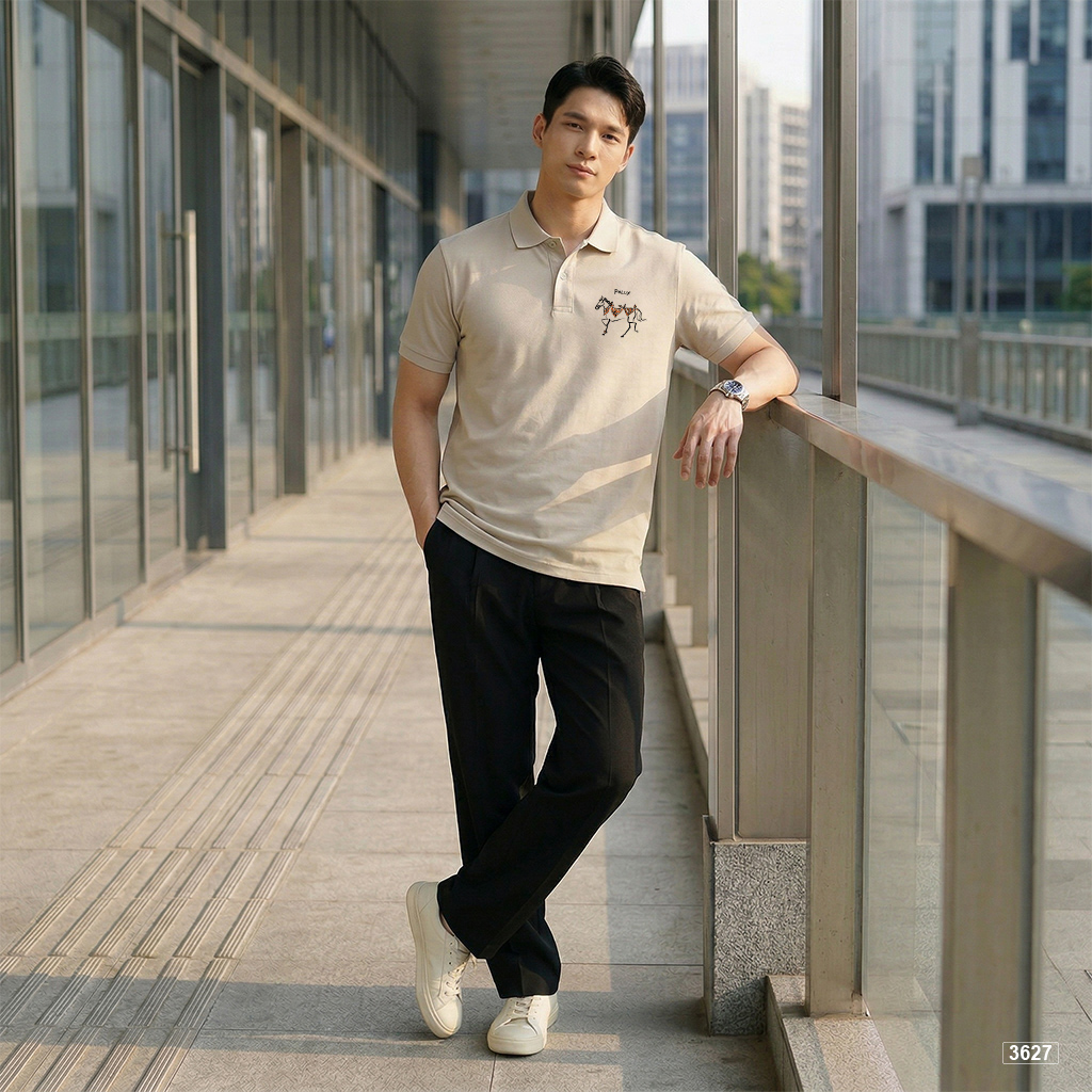 Áo polo chất poly dày dặn đứng form in họa tiết Polux 3627_thumbnail_3