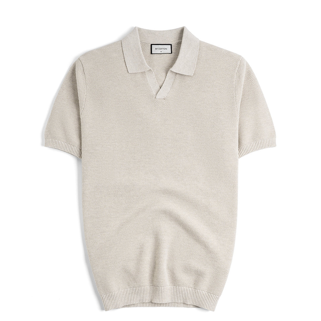 Áo Polo Dệt Kim By Cotton Melange