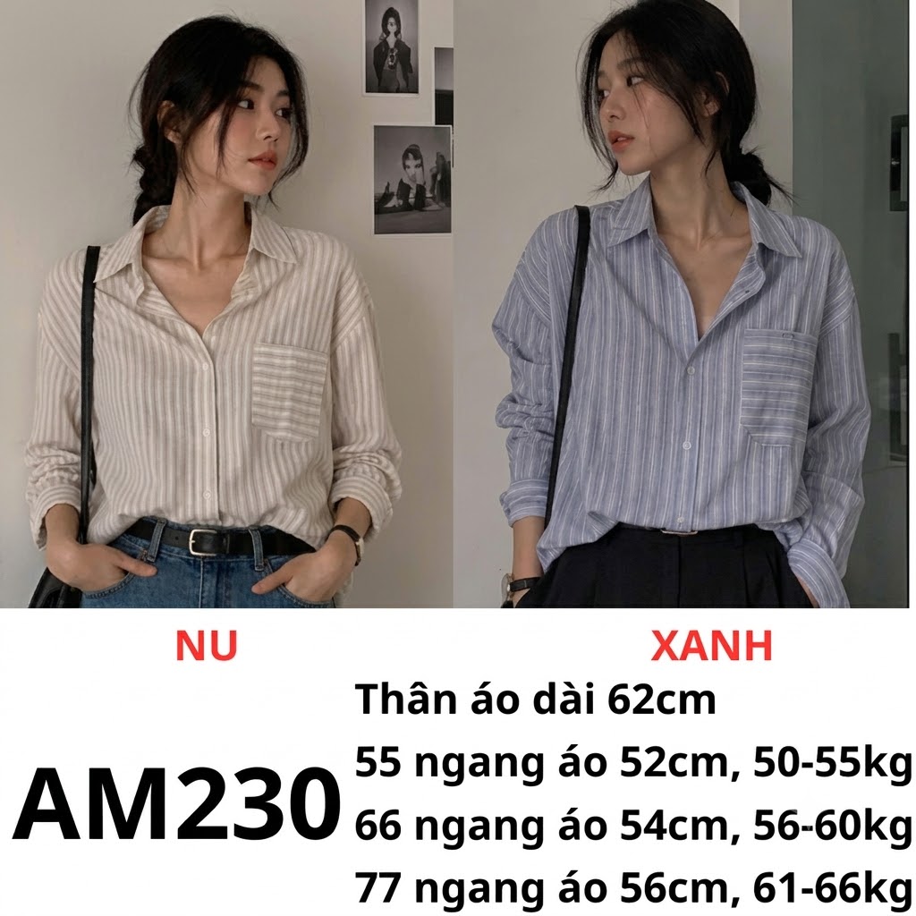 AM230 - Áo sơ mi linen kẻ