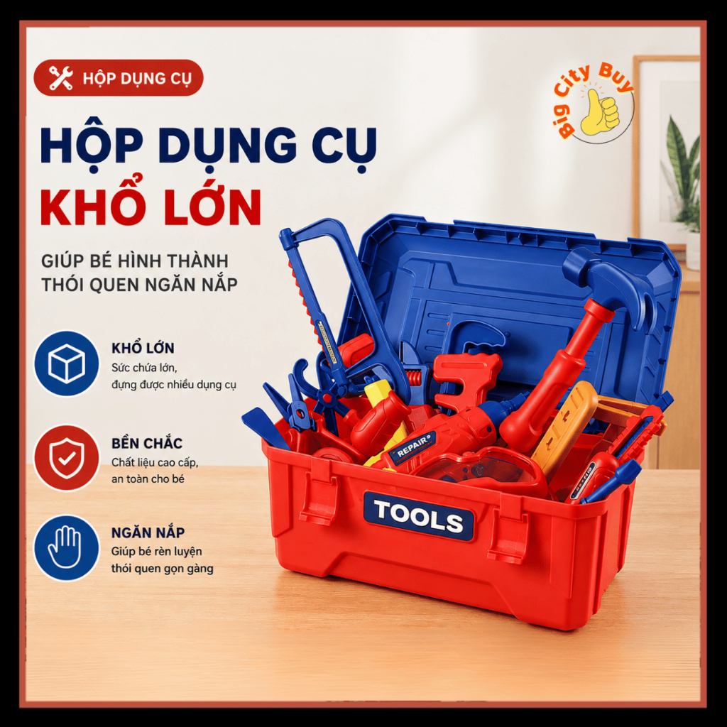 Bộ Đồ Chơi Dụng Cụ Sửa Chữa Working Toys Máy Khoan Điện Hộp Công Cụ Lắp Ráp Kỹ Sư Xây Dựng Cho Bé BigcityBuy 339BDC_thumbnail_4