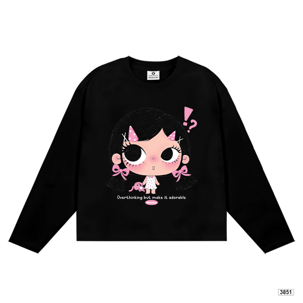 Áo thun nữ form boxy tay dài nữ áo cute phong cách soft girl Hàn Quốc Miucho 3851_thumbnail_8