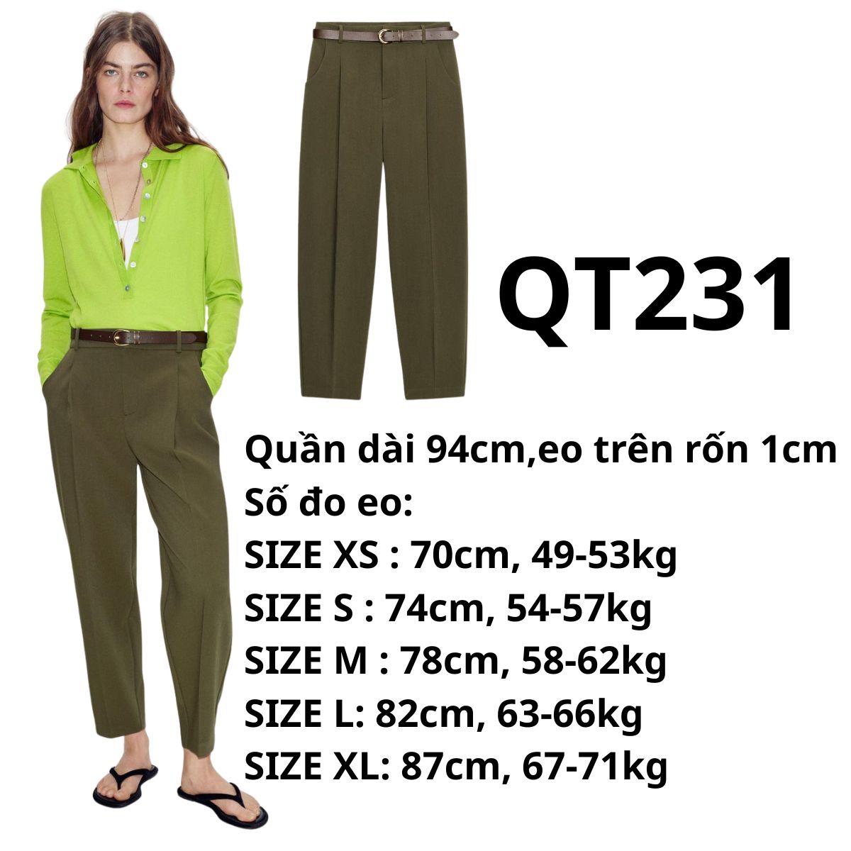 QT231- Quần tây ZR