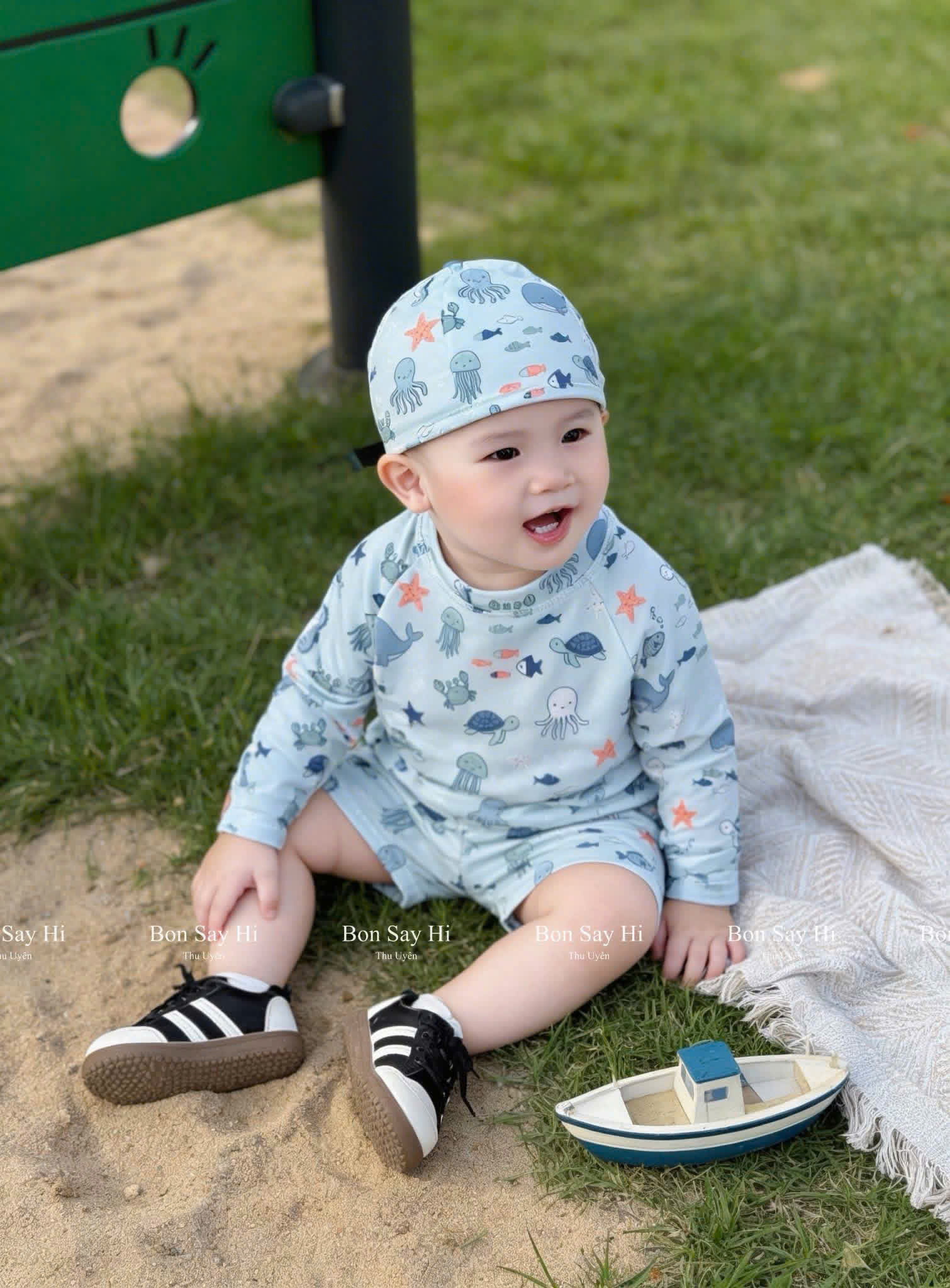 A18 BỘ ĐỒ BƠI XANH HẢI SẢN- A207.5