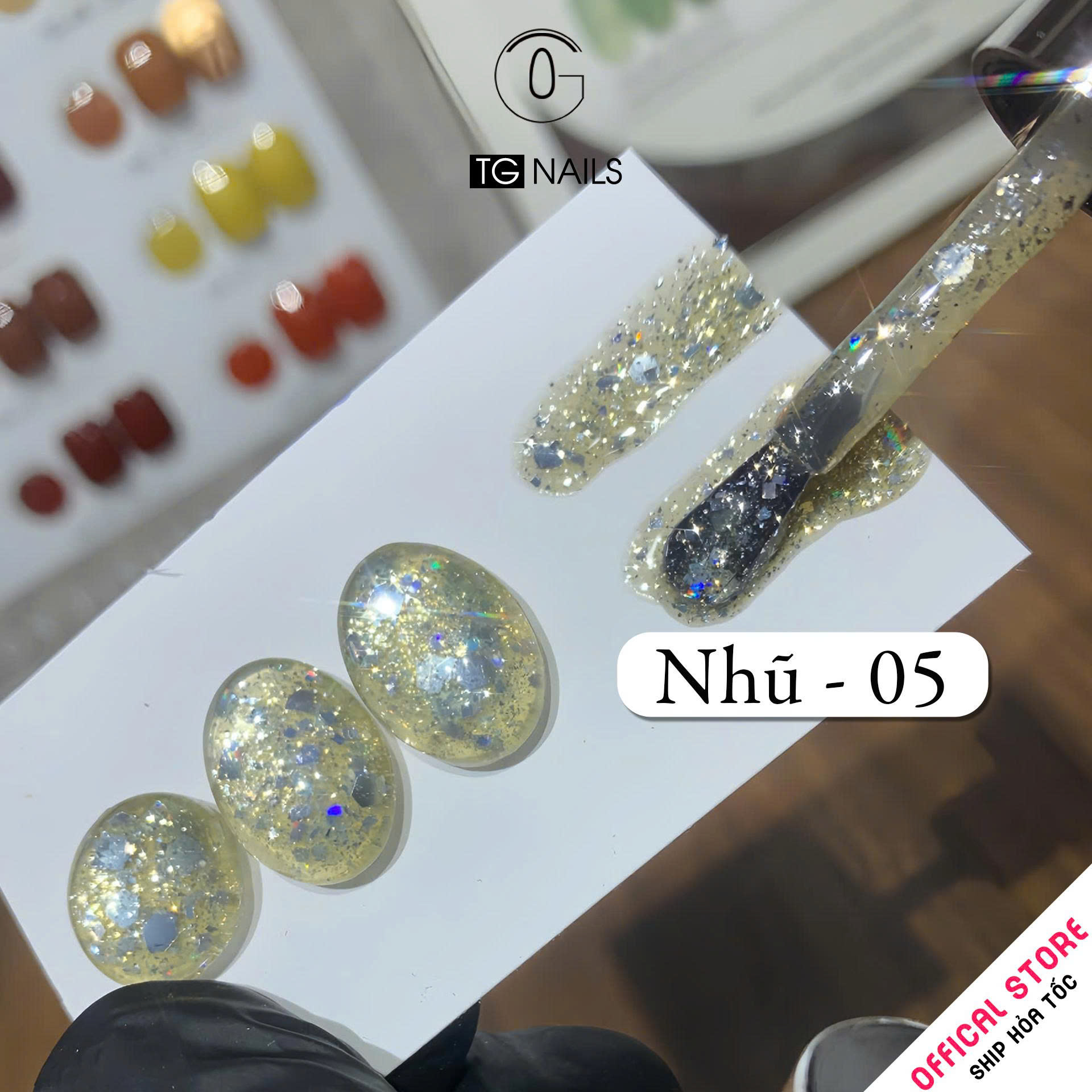 Sơn gel Nhũ kim tuyến siêu sáng TG chai 10g_thumbnail_5