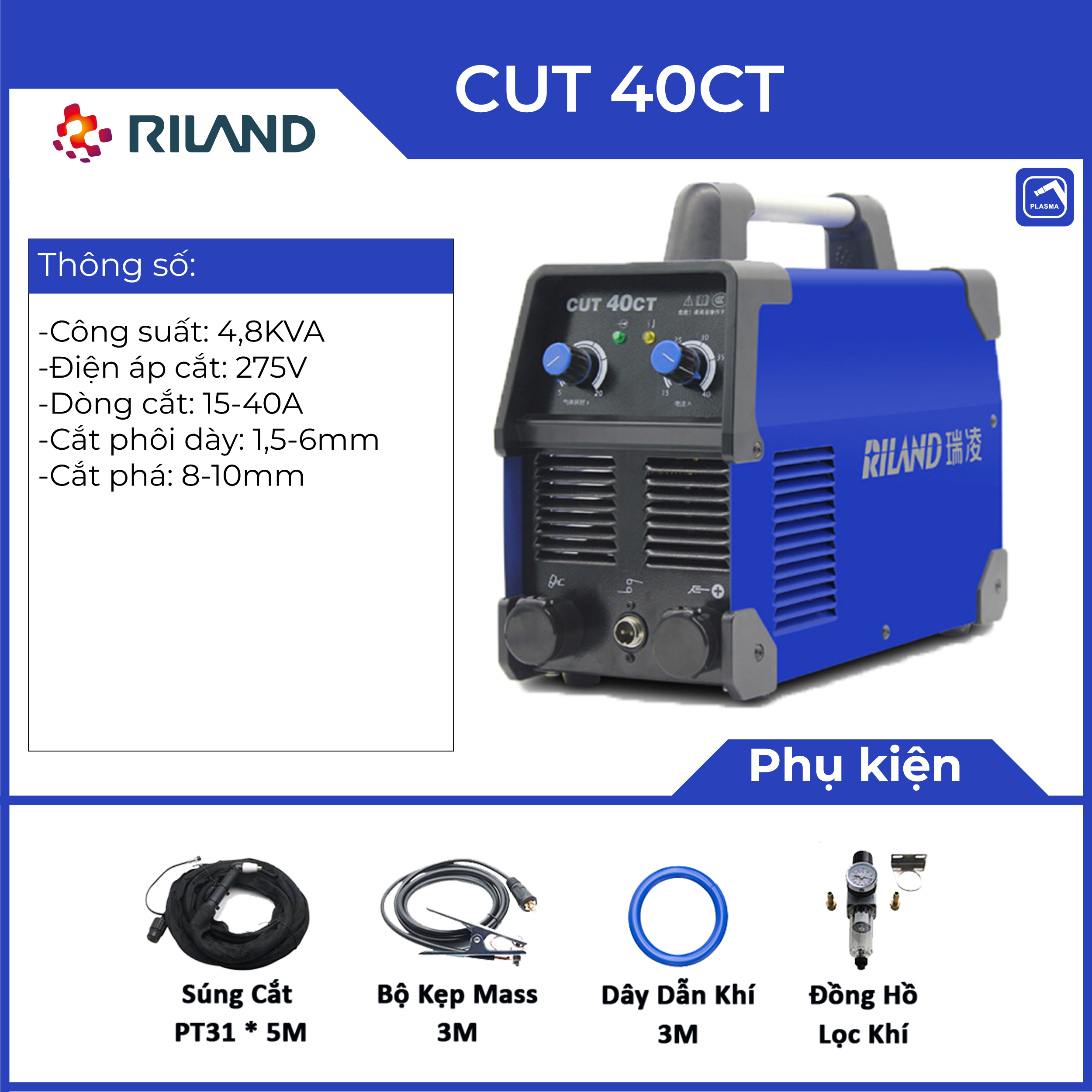 Máy Cắt Plasma CUT 40CT- RILAND