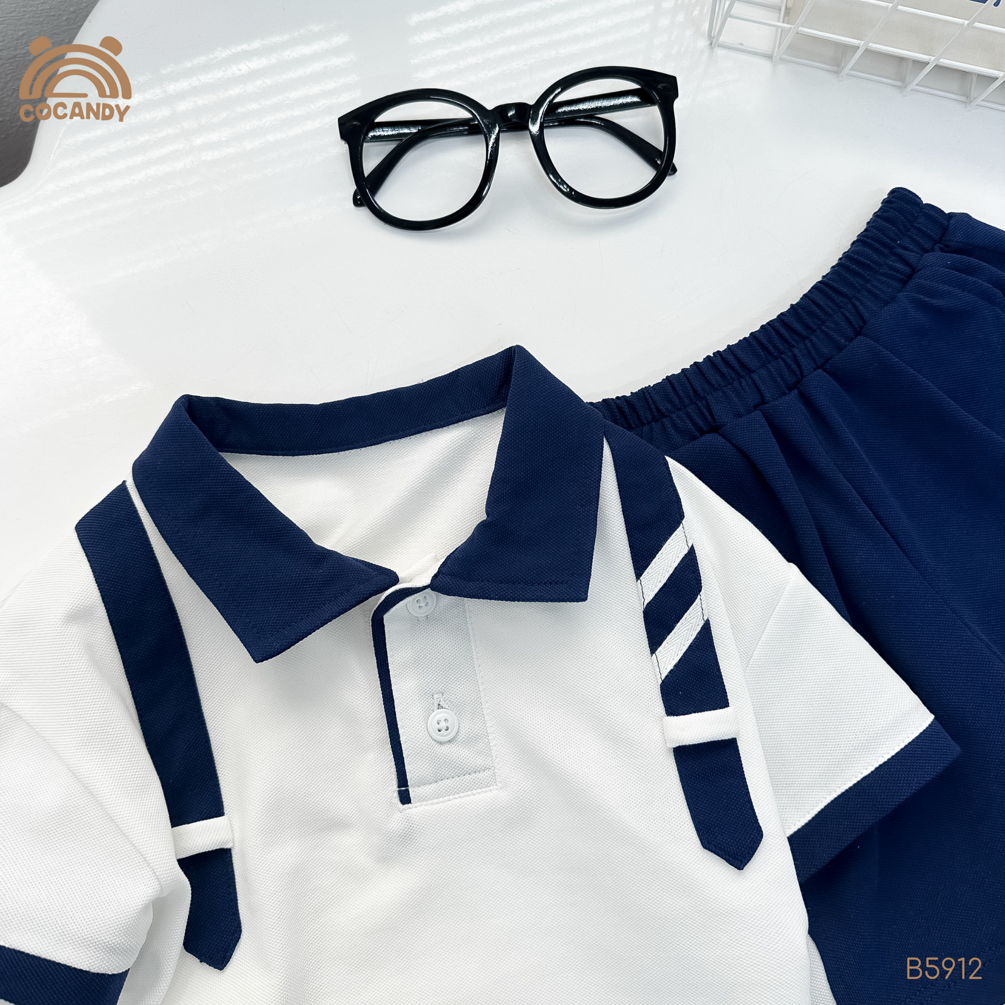 Bộ cộc thun XANH NAVY đai vai_thumbnail_3