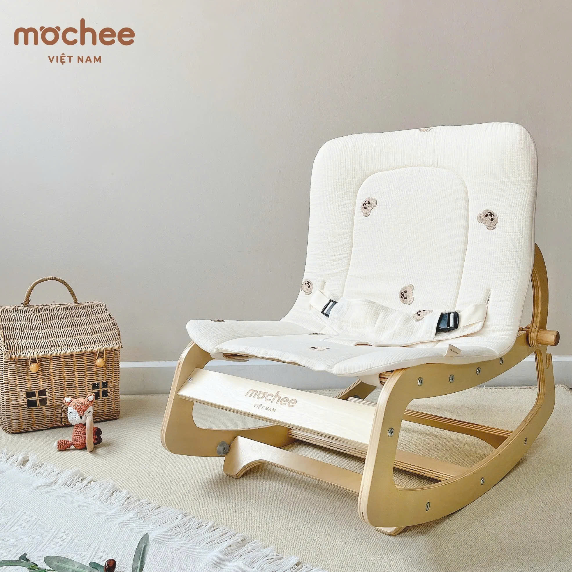 Đệm ghế bập bênh Mochee (Kèm ghế bập bênh)