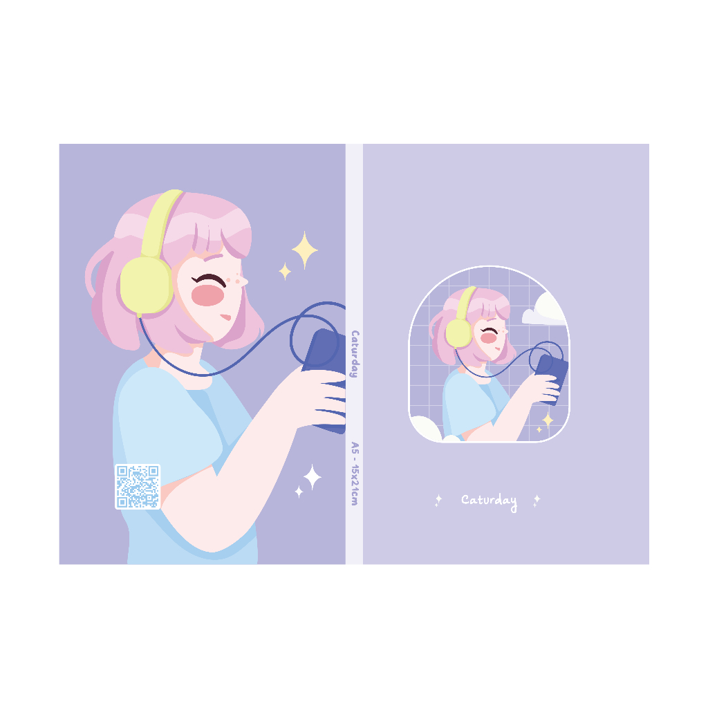 Giấy bao tập PRETTY GIRL - Giấy bóng dày chất lượng, hình in rõ nét, màu sắc tươi tắn | Caturday_thumbnail_3