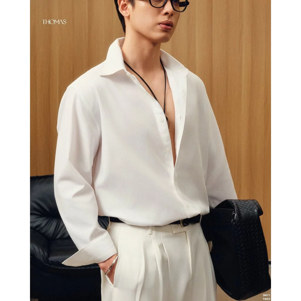 Áo Sơ Mi Dài Tay Enzo Vải Oxford Cổ Button Down Form Relaxed_thumbnail_9