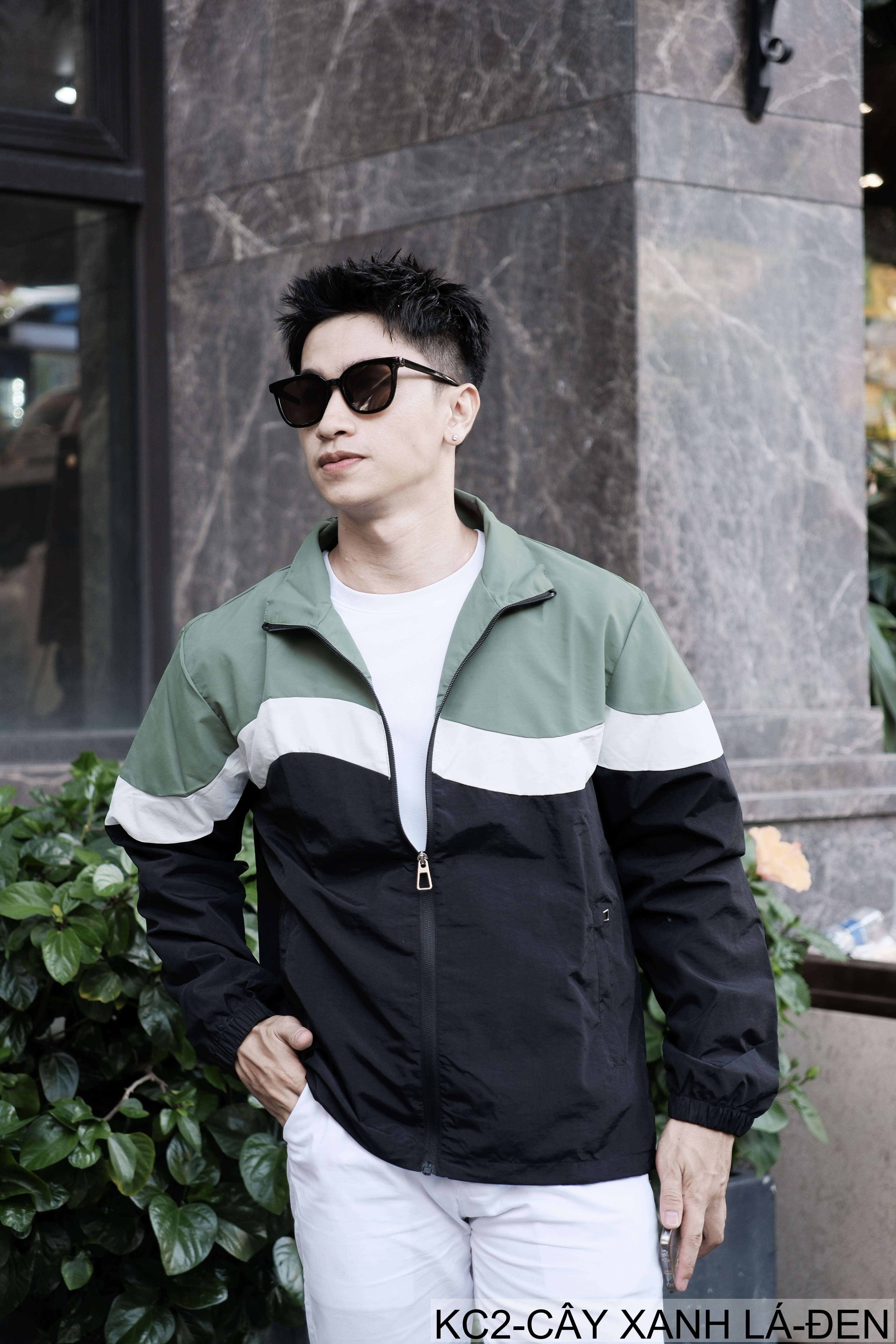 KC2 - Áo khoác nam phối màu thời trang cổ đứng phong cách thể thao xuân thu_thumbnail_13