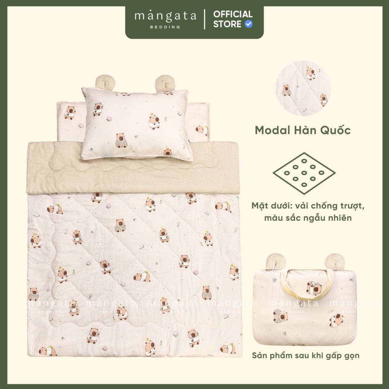 Mẫu Capybara nhí - Bộ chăn gối gấp gọn đi học_thumbnail_1