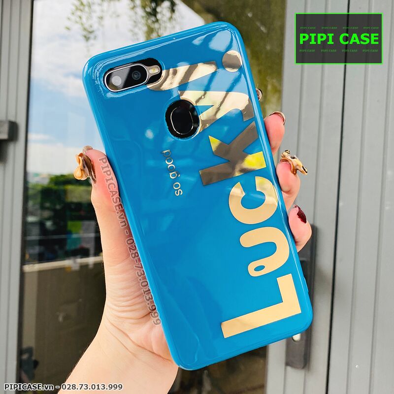 Ốp Lưng Oppo F9 - Lucky - Xanh Dương