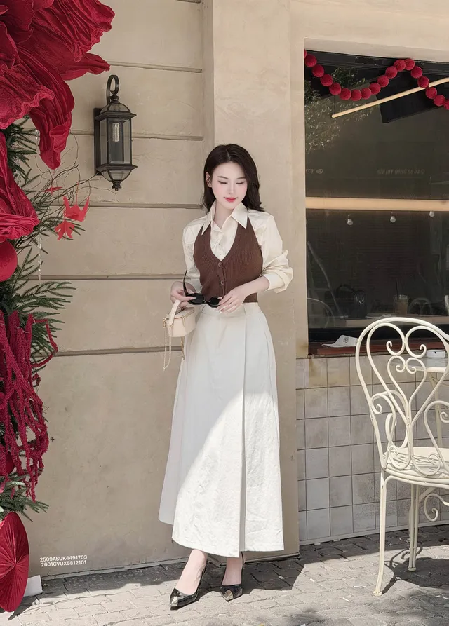 Chân Váy Nữ Dáng Xoè LT sau đai to PH.220 (C) (1451)