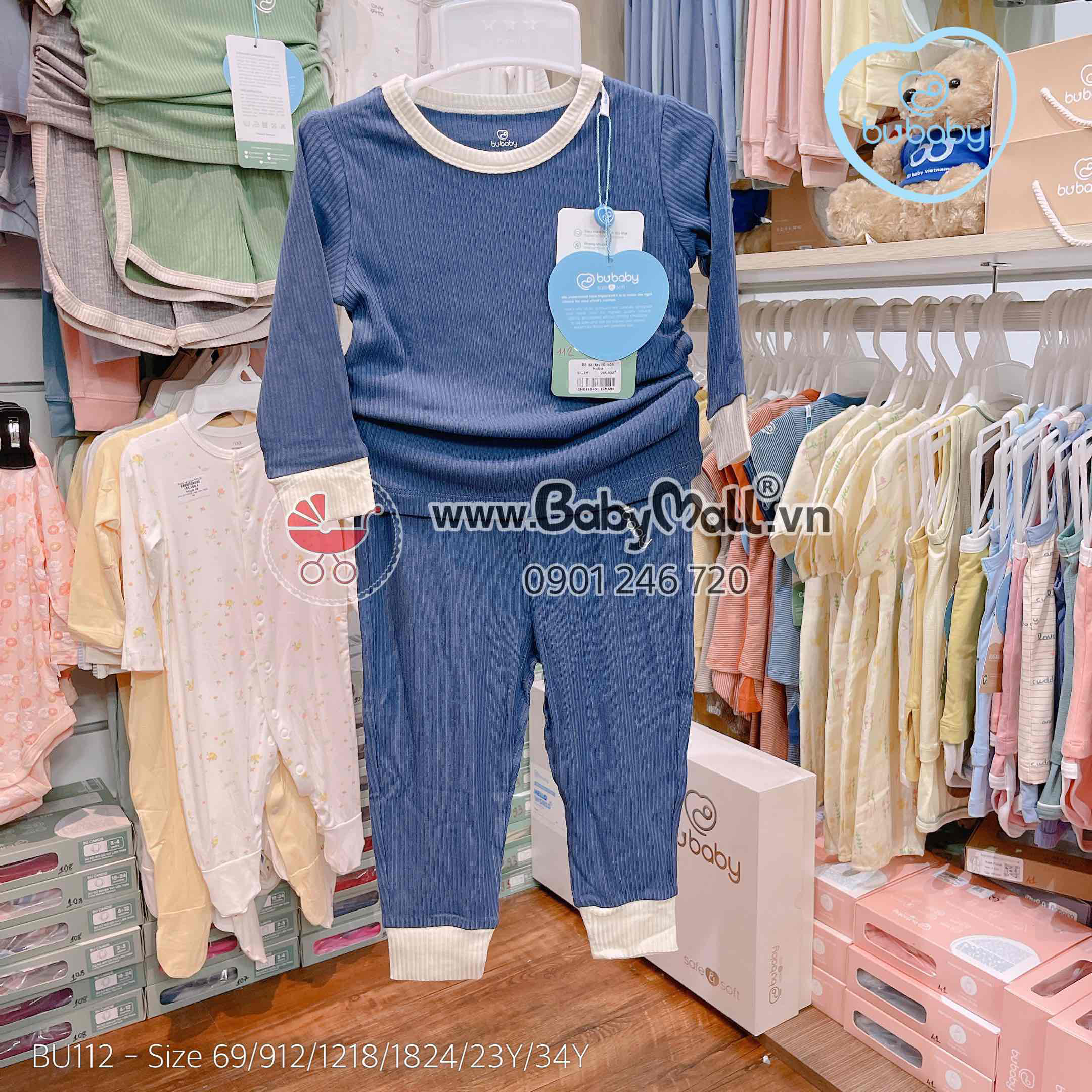 Bộ dài tay cổ tròn Bubaby - Candie Molist BMD110401_thumbnail_2