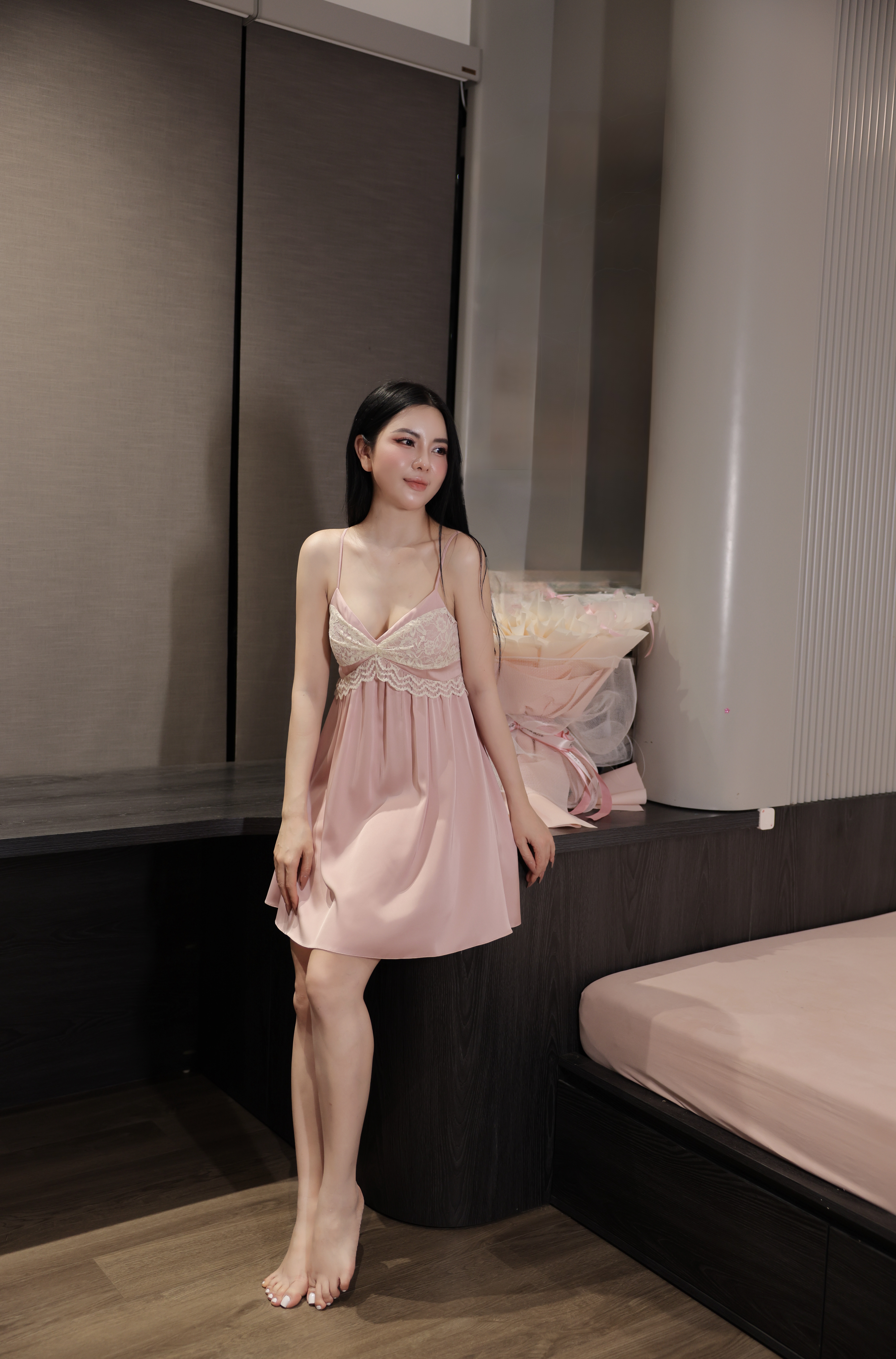 Váy Lụa Phối Ren V54_thumbnail_2