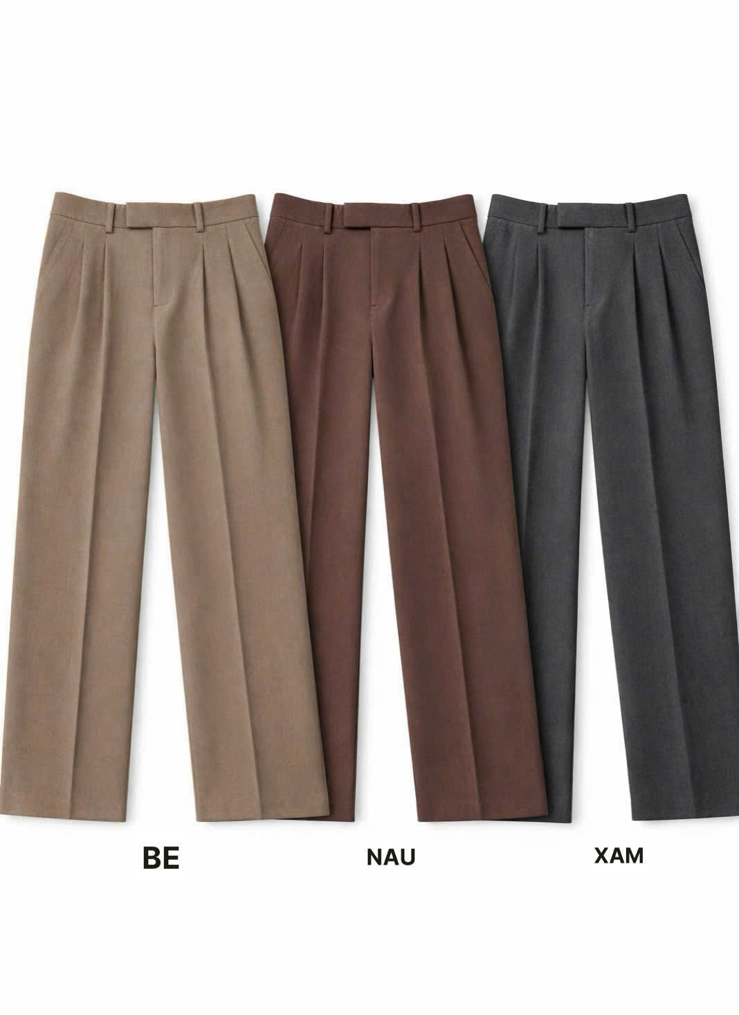 E481 QUẦN SUÔNG PHỐI 2 LI ASOS 3 MÀU - 1505