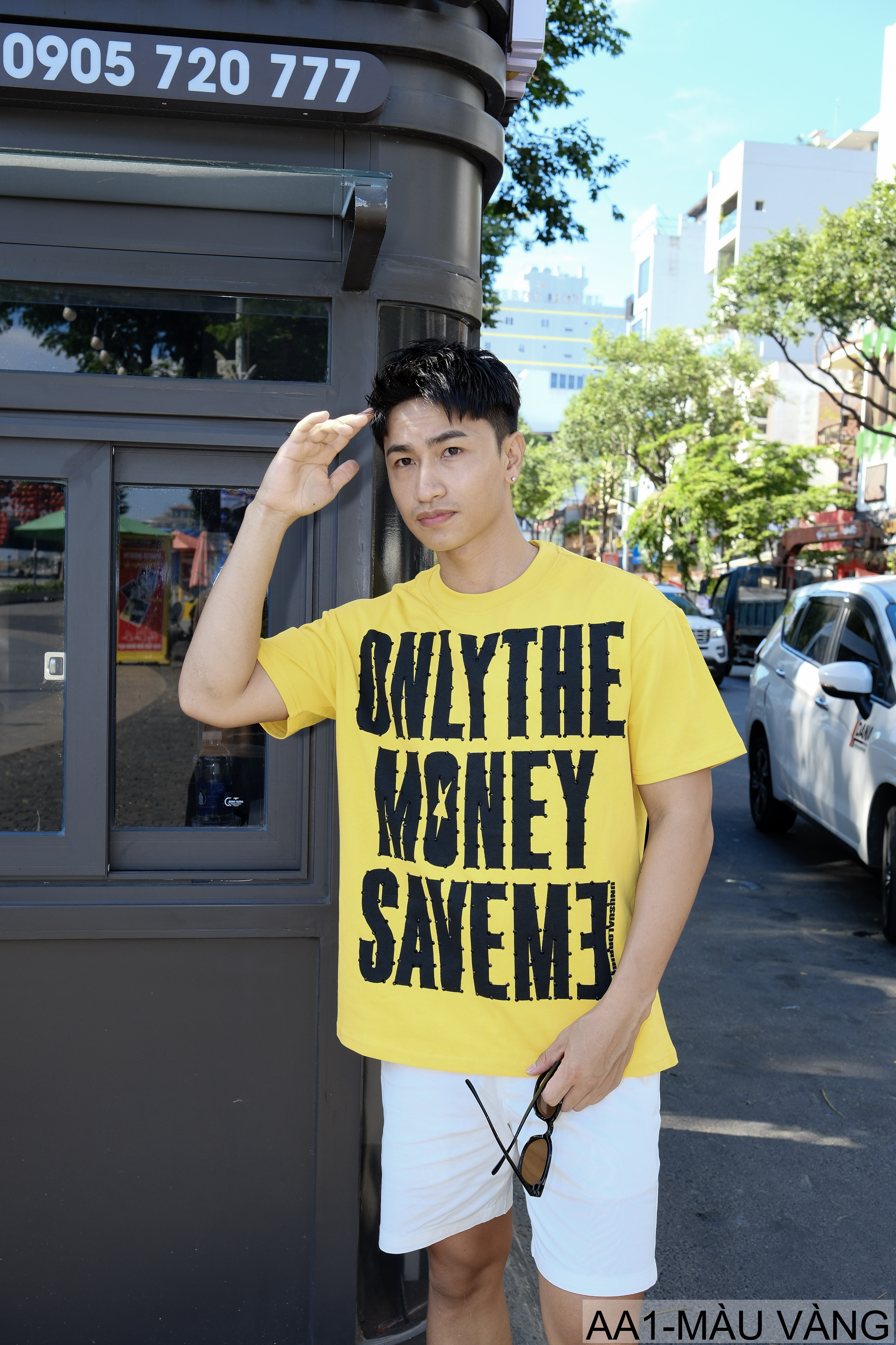 AA1 - Áo thun nam cổ tròn in chữ retro phong cách streetwear, cotton , dáng vừa vặn, 4 màu thời thượng_thumbnail_24