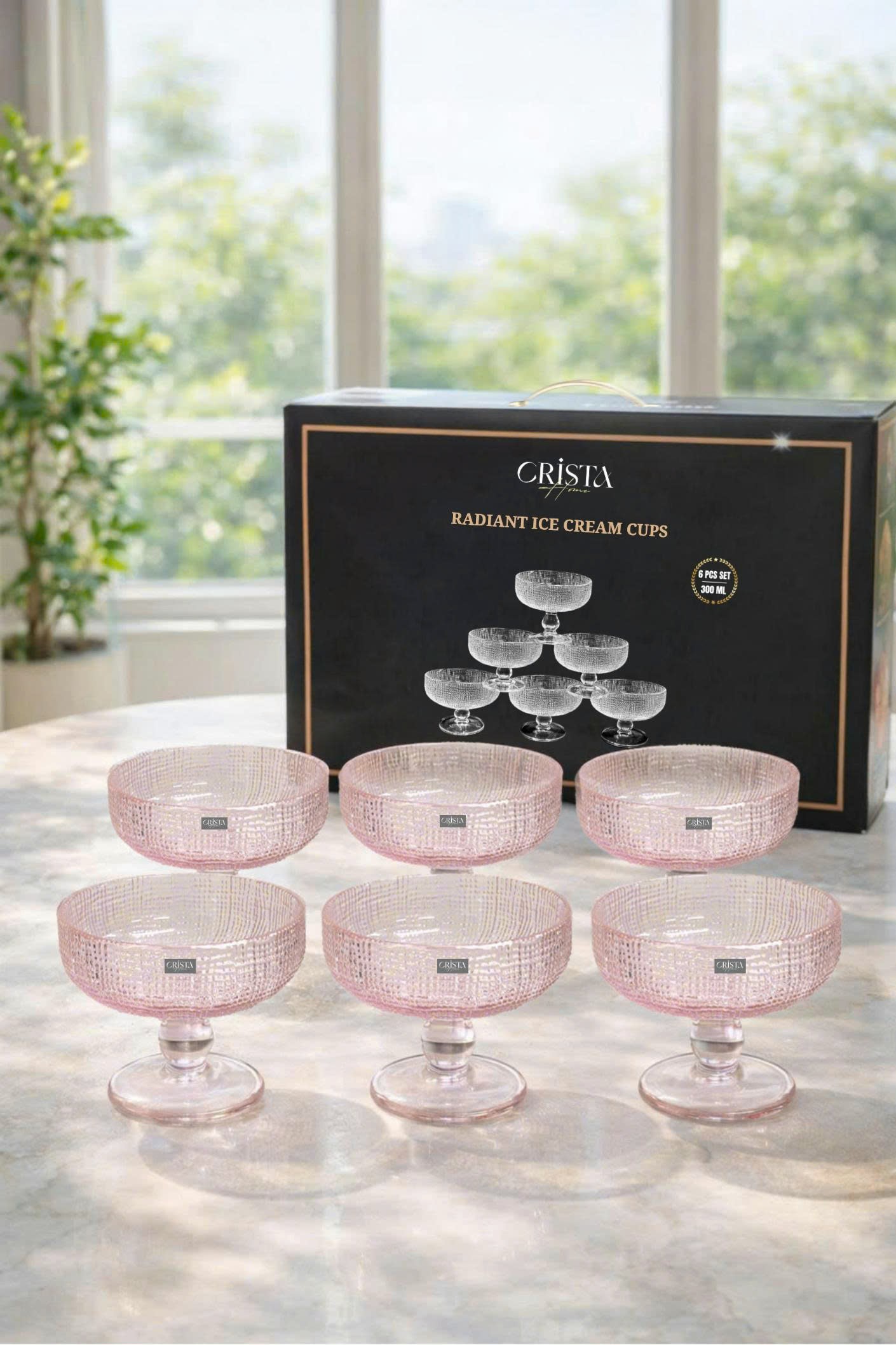 Bộ 6 ly đựng kem màu RADIENT rực rỡ CRISTA HOME,_thumbnail_11