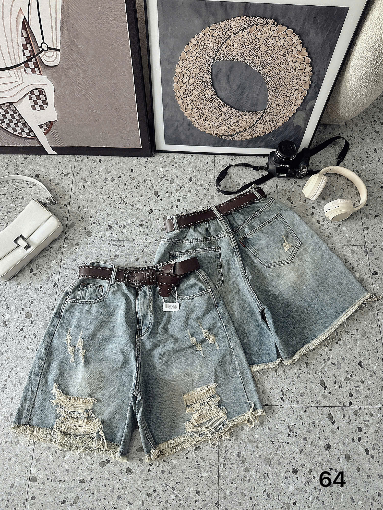 BIGSIZE NỮ - Quần short jean lửng rách lưng thun dành cho nàng béo 55-90kg T-QSJ64_thumbnail_6