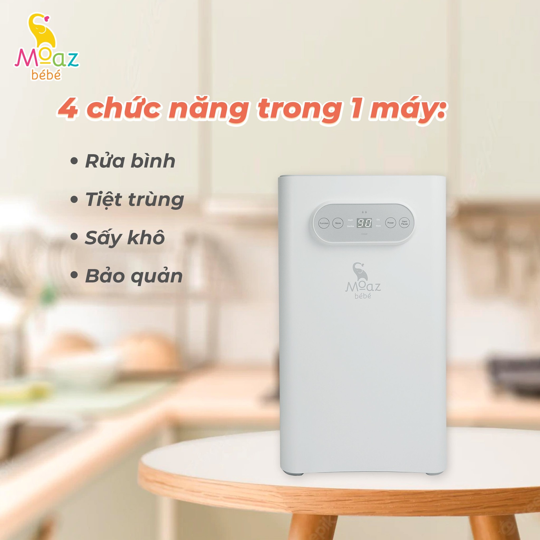Máy rửa bình sữa Moazbebe