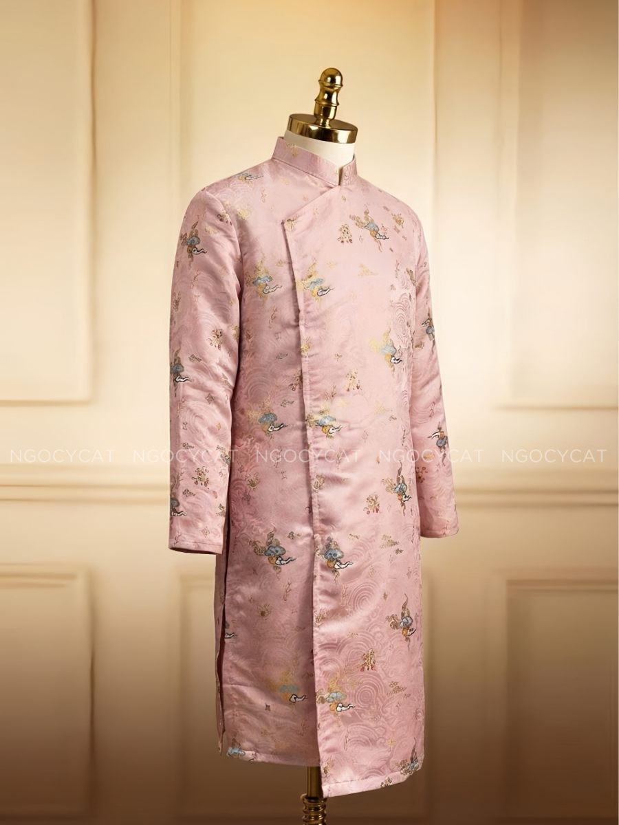 Áo Dài Nam Mây Hồng