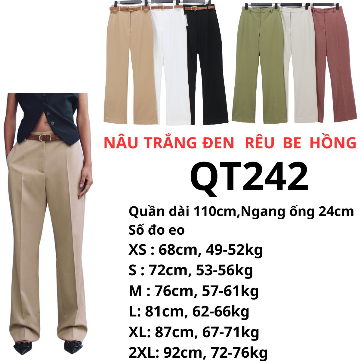 QT242- Quần tây ZR