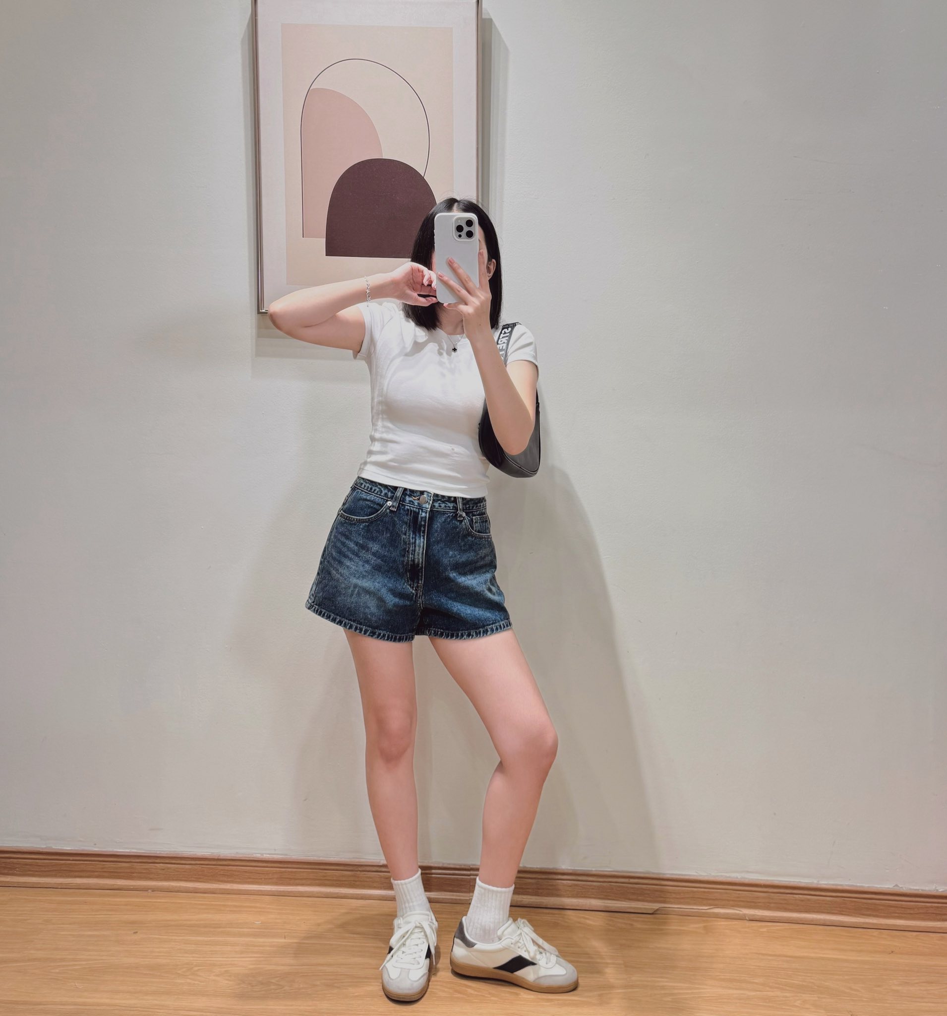E748 SHORT JEAN ĐÙI XANH BỤI XUẤT HÀN