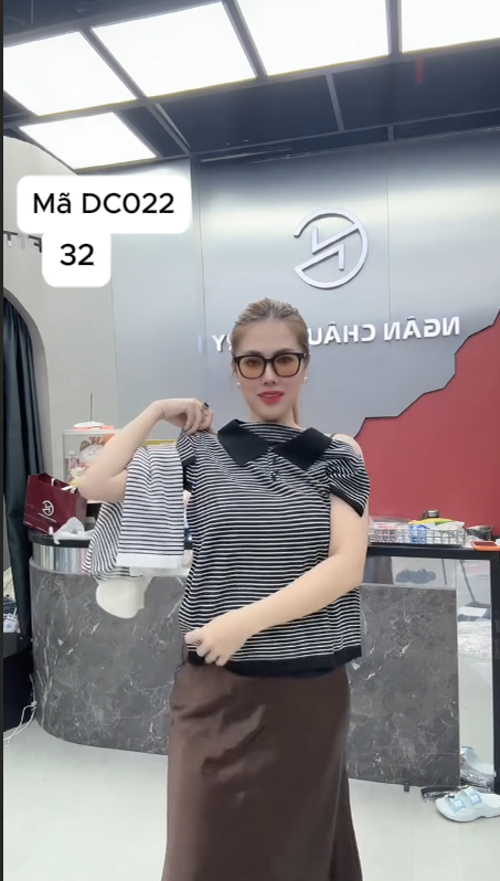 DC022 Áo sọc cổ 2 màu