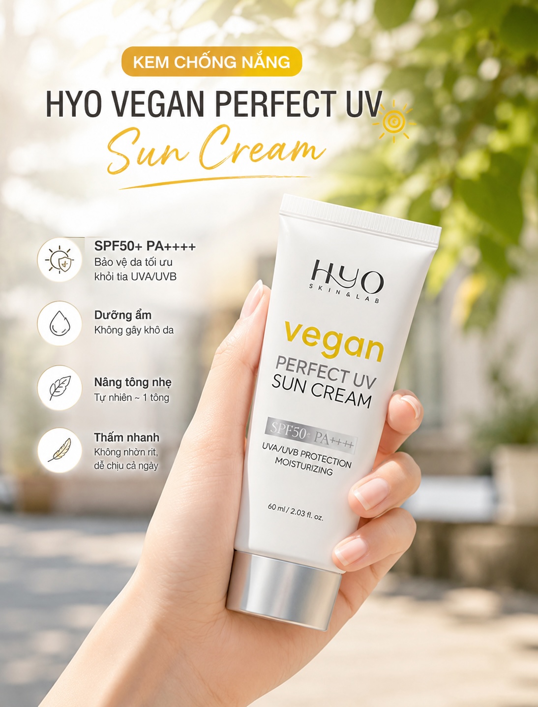 HYO VEGAN PERPECT UV SUN CREAM SPF50+ PA++++ [ Kem Chống Nắng ]_thumbnail_6