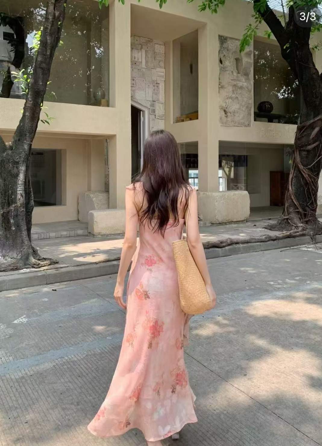 Lucas - Váy hoa cổ tim viền bèo chéo váy dáng maxi_thumbnail_2