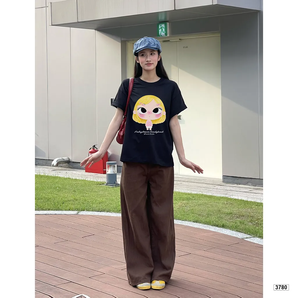 Áo thun nữ form boxy Kawaii Girl bé gái dễ thương style Hàn Quốc Miucho 3780_thumbnail_3