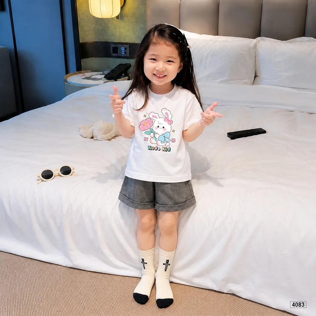 Áo thun bé gái Thỏ và hoa xinh xắn Kado 4083_thumbnail_4