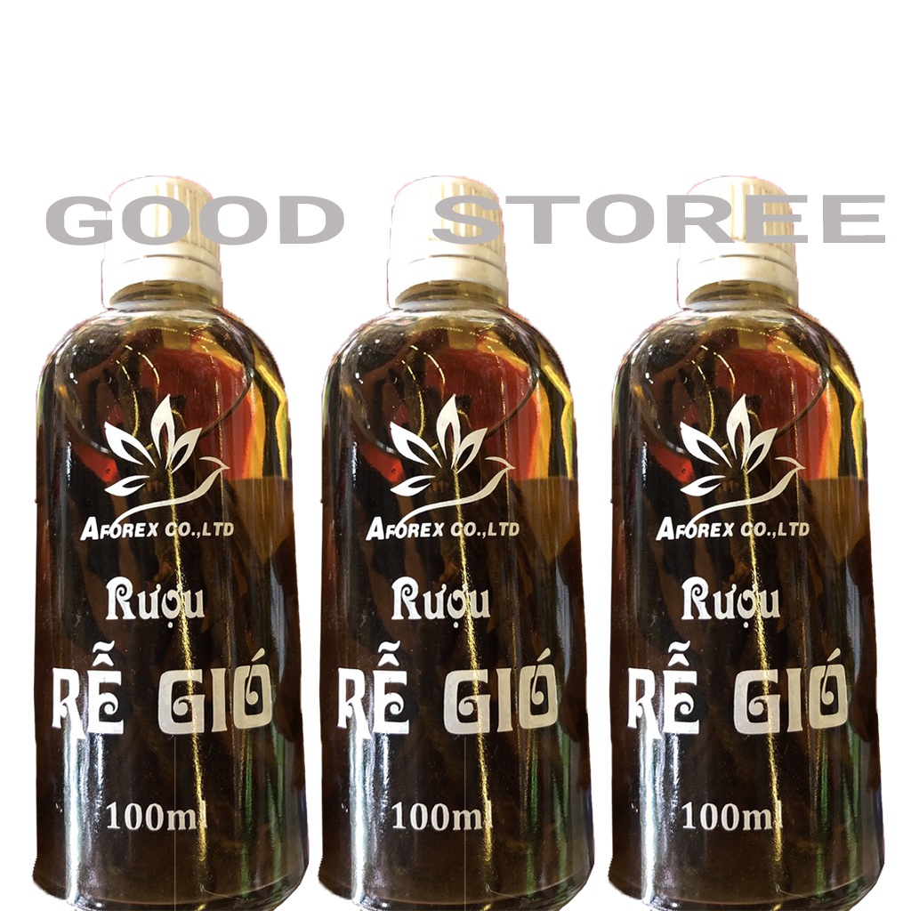 Rễ Gió Ngâm Rượu Chai 100ml - Đi ngoài , xoa bóp xương khớp , cạo gió