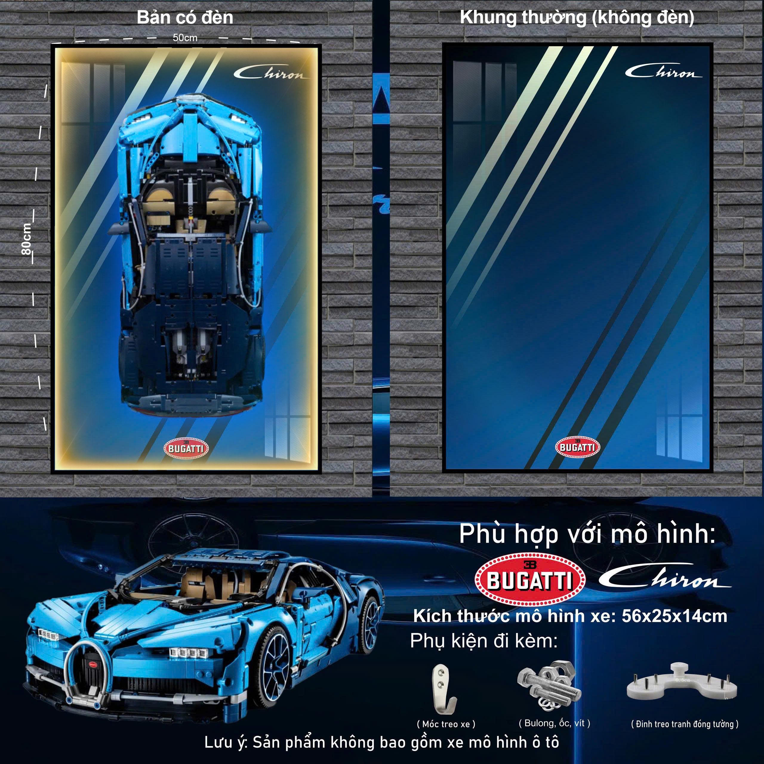 Khung Trưng Bày LEGO Bugati Chiron