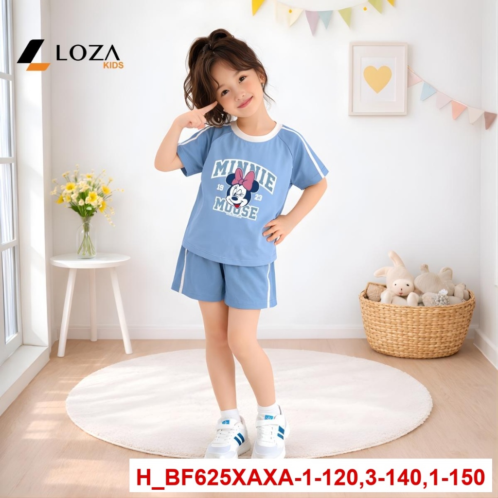 [XẢ KHO] Set bộ thun phối bé trai, bé gái lẻ size size từ 15-40kg - Loza Kids XABF01_thumbnail_25