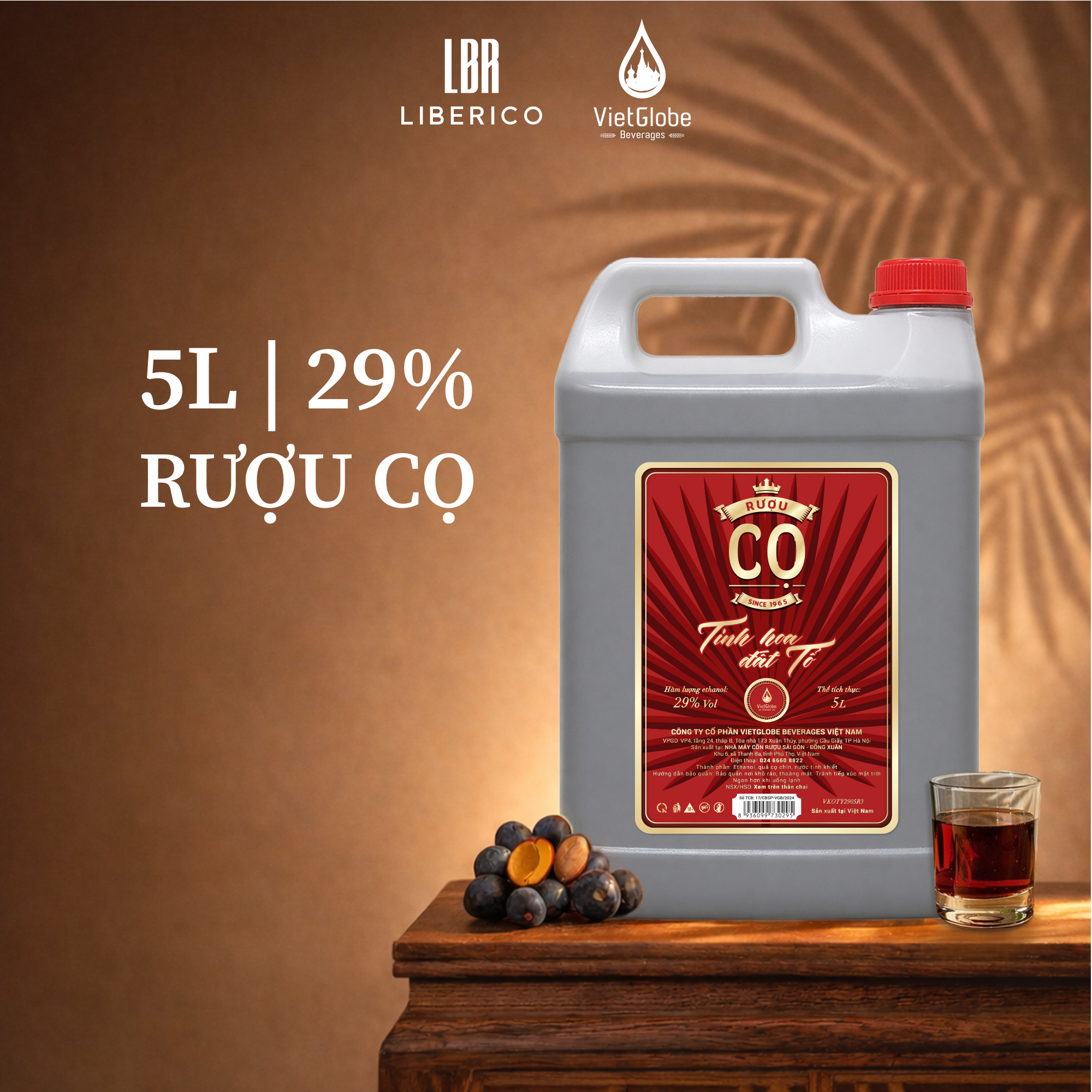 Rượu Cọ 29% Vol - can 5L