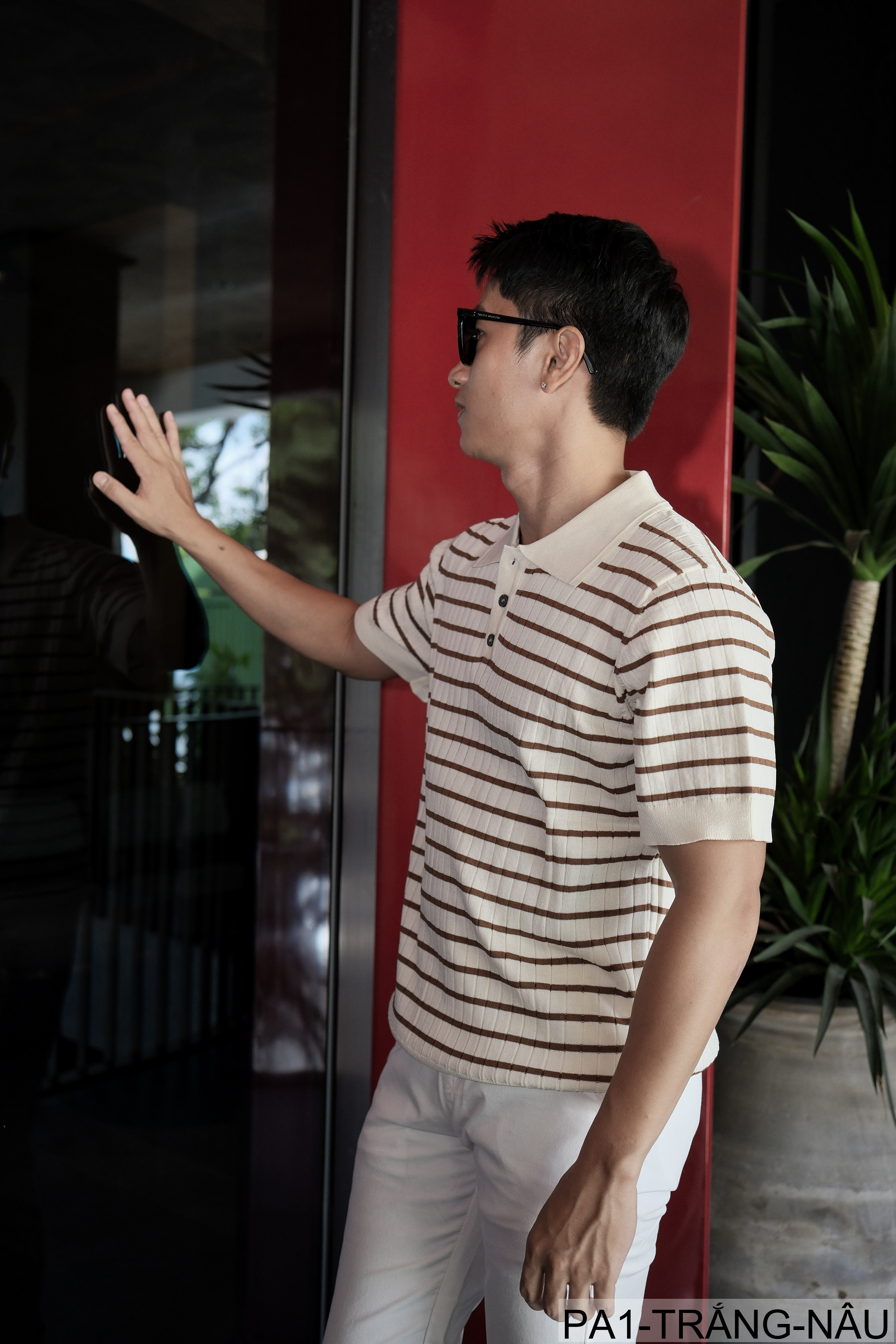 PA1 - Áo Polo Nam Kẻ Sọc Dáng Rộng Phong Cách Hàn Quốc Mùa Hè_thumbnail_4
