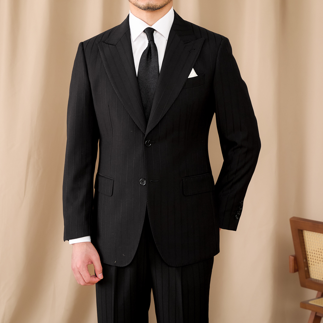 Bộ Suit Birmingham Đen Sọc Ẩn 3 Mảnh_thumbnail_3