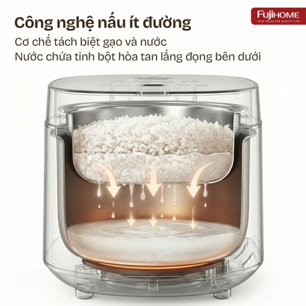 Nồi cơm điện Fujihome Inox LowSugar RC10BLS_thumbnail_9